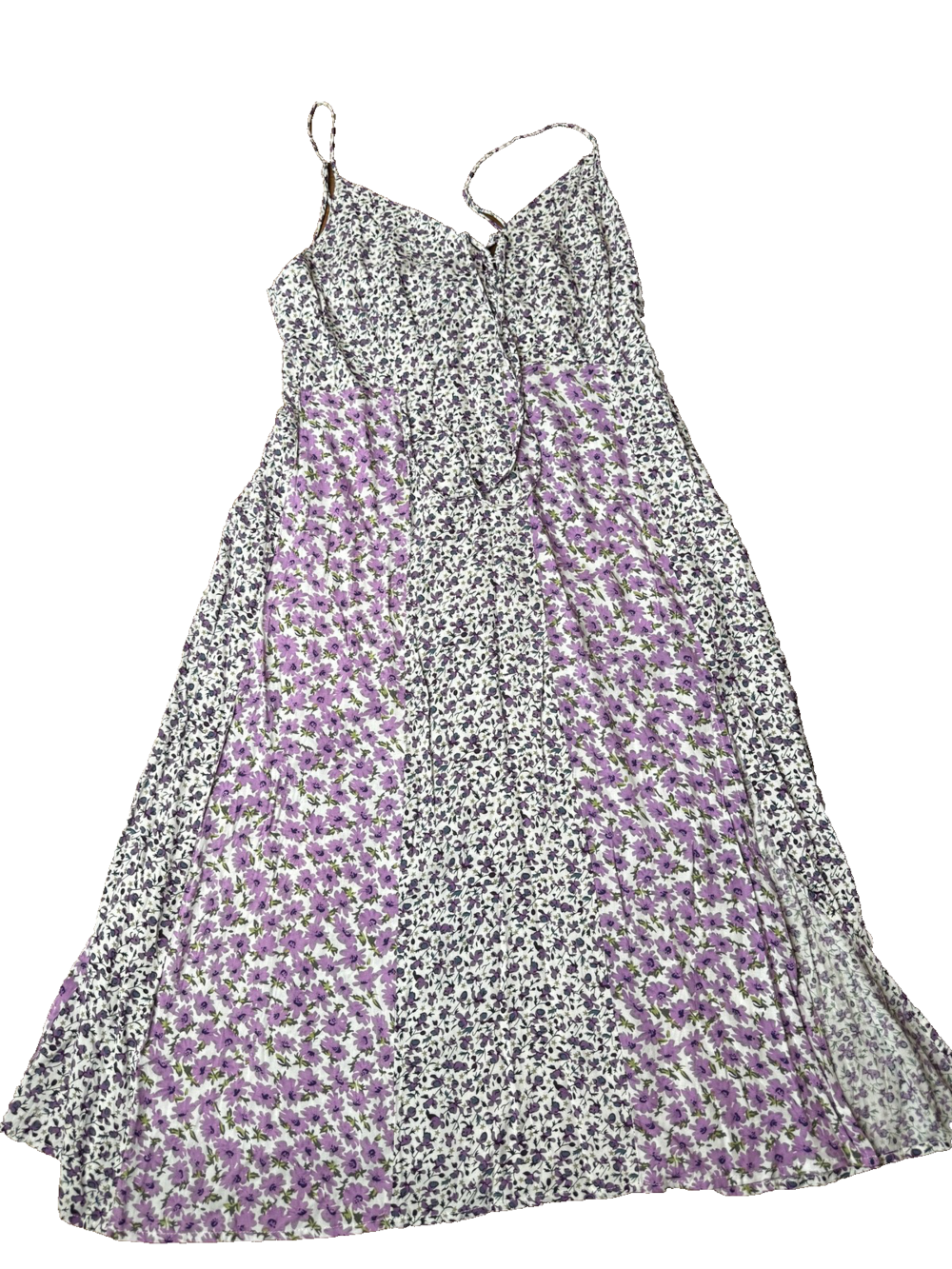 Petal + Pup Sundress Womens Small Purple Floral Fit & Flare Midi Dress Rayon